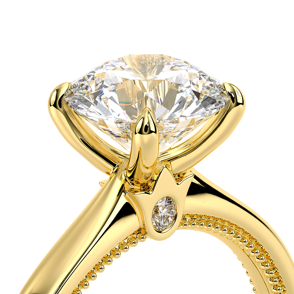 Round Solitaire 18k Yellow Gold Engagement Ring - REN-SOL301