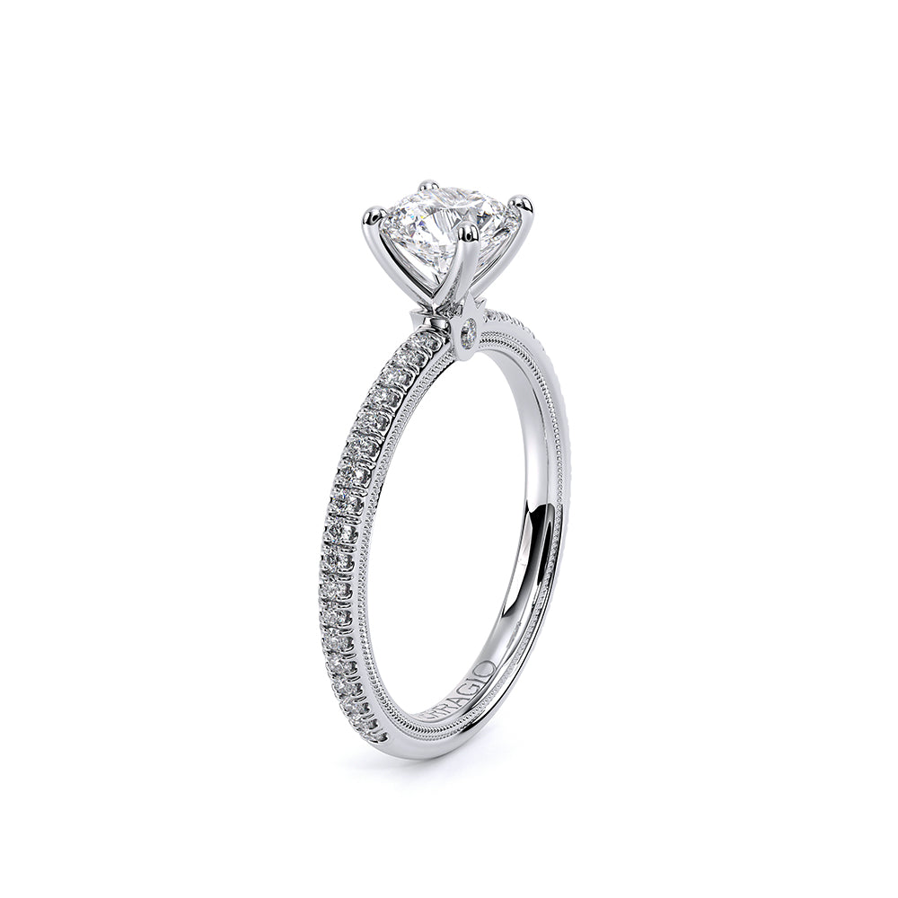 Round Solitaire Platinum Engagement Ring - TR-120R4