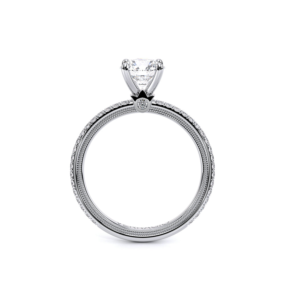 Round Solitaire Platinum Engagement Ring - TR-120R4