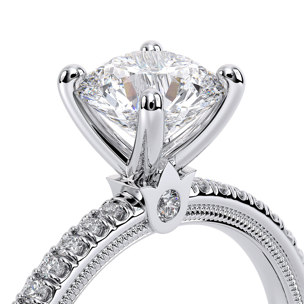 Round Solitaire Platinum Engagement Ring - TR-120R4