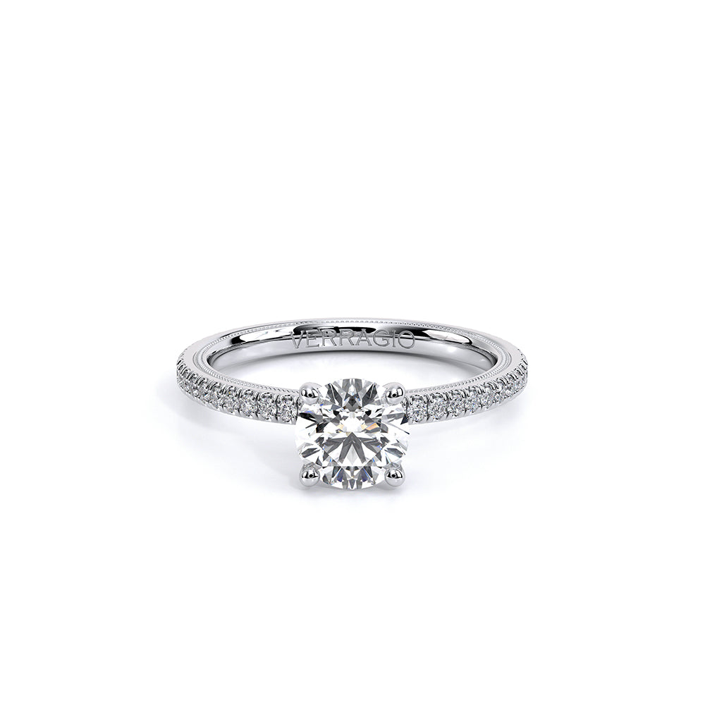 Round Solitaire Platinum Engagement Ring - TR-120R4