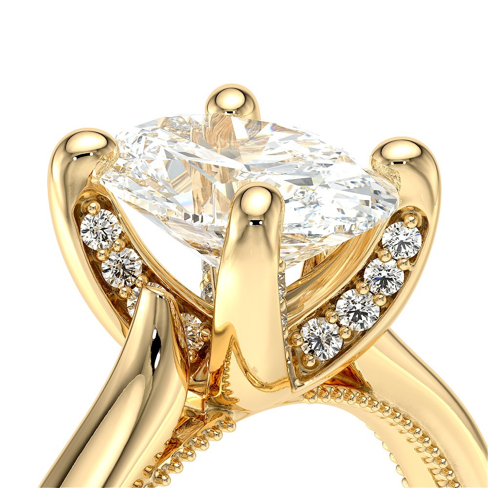 Oval Solitaire 14K Rose Gold Engagement Ring - VNG-2207