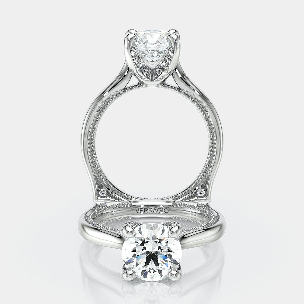 Round Solitaire Platinum Engagement Ring - VNG-2207