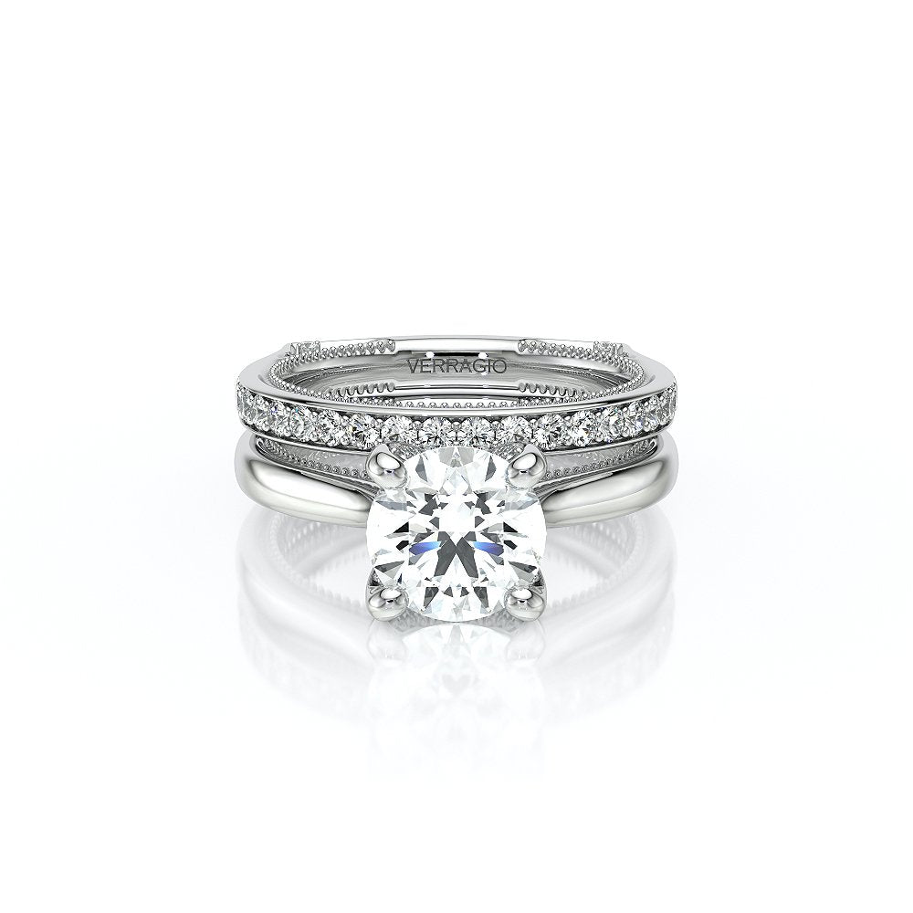 Round Solitaire Platinum Engagement Ring - VNG-2207
