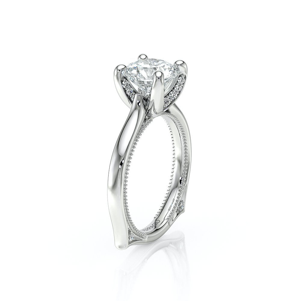 Round Solitaire Platinum Engagement Ring - VNG-2207