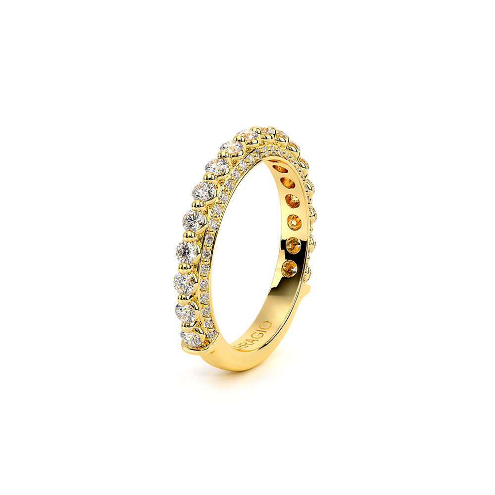 Modern Diamond Wedding Ring 14k Yellow Gold - CTR-0488