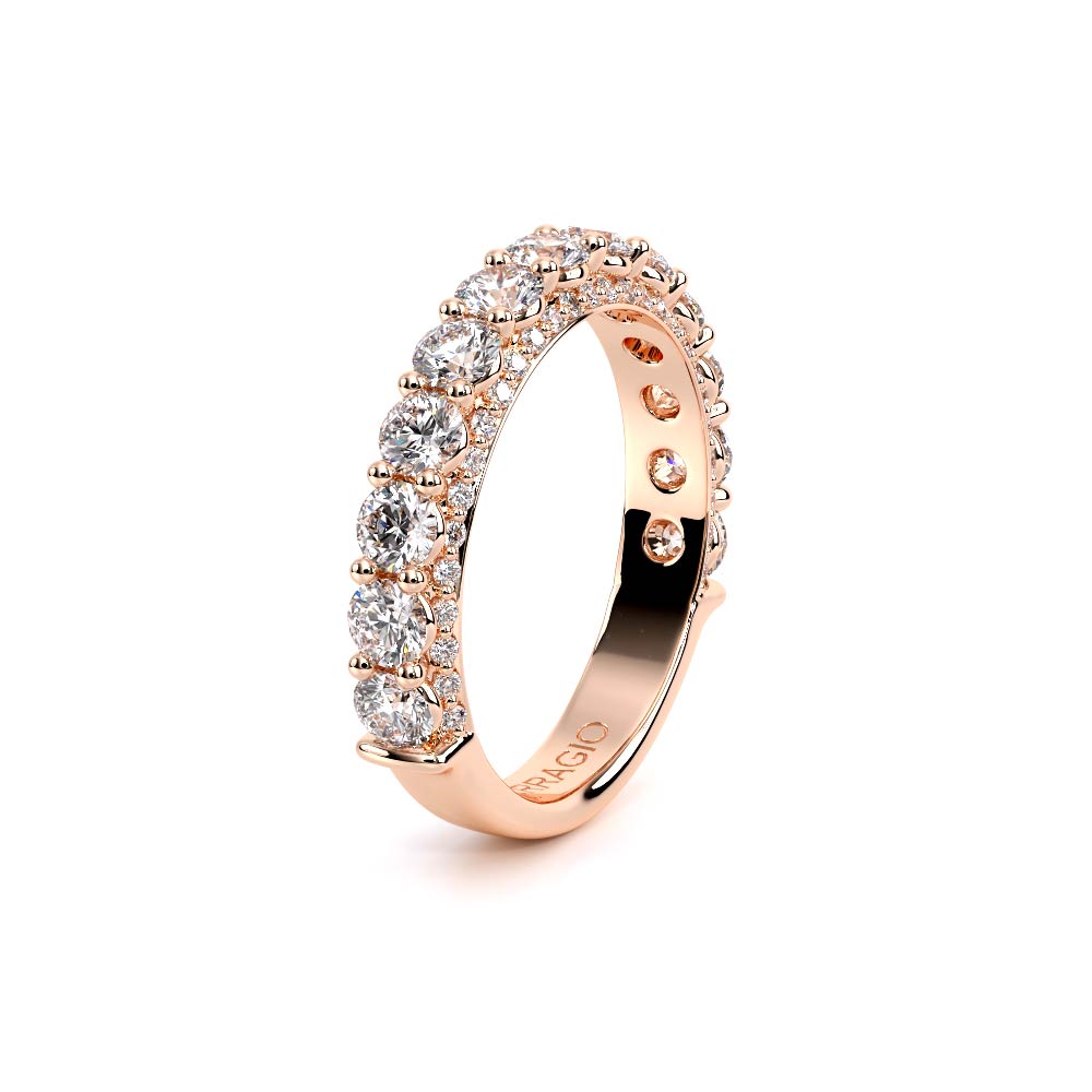 Classic Diamond Wedding Ring 14k Rose Gold - CTR-0489