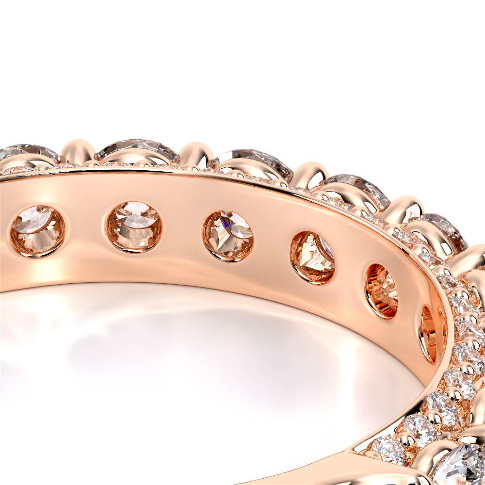Classic Diamond Wedding Ring 14k Rose Gold - CTR-0489