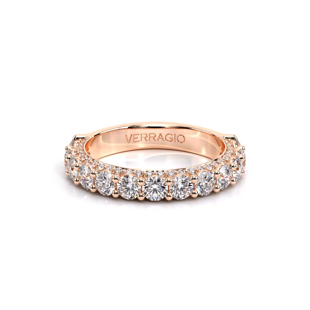 Classic Diamond Wedding Ring 18k Rose Gold - CTR-0489