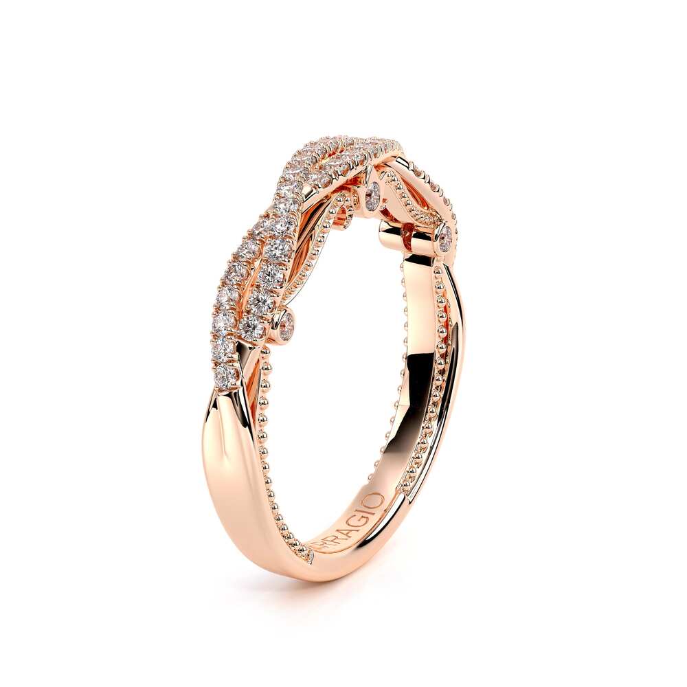 Vintage Diamond Accent Wedding Ring 14k Rose Gold - INS-7060