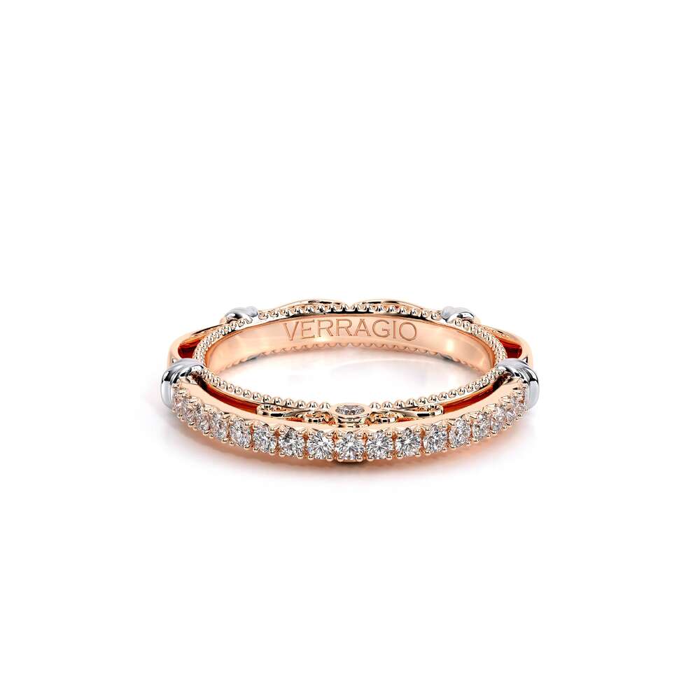 Vintage Lace Diamond Wedding Ring 14k Rose Gold - PR-122