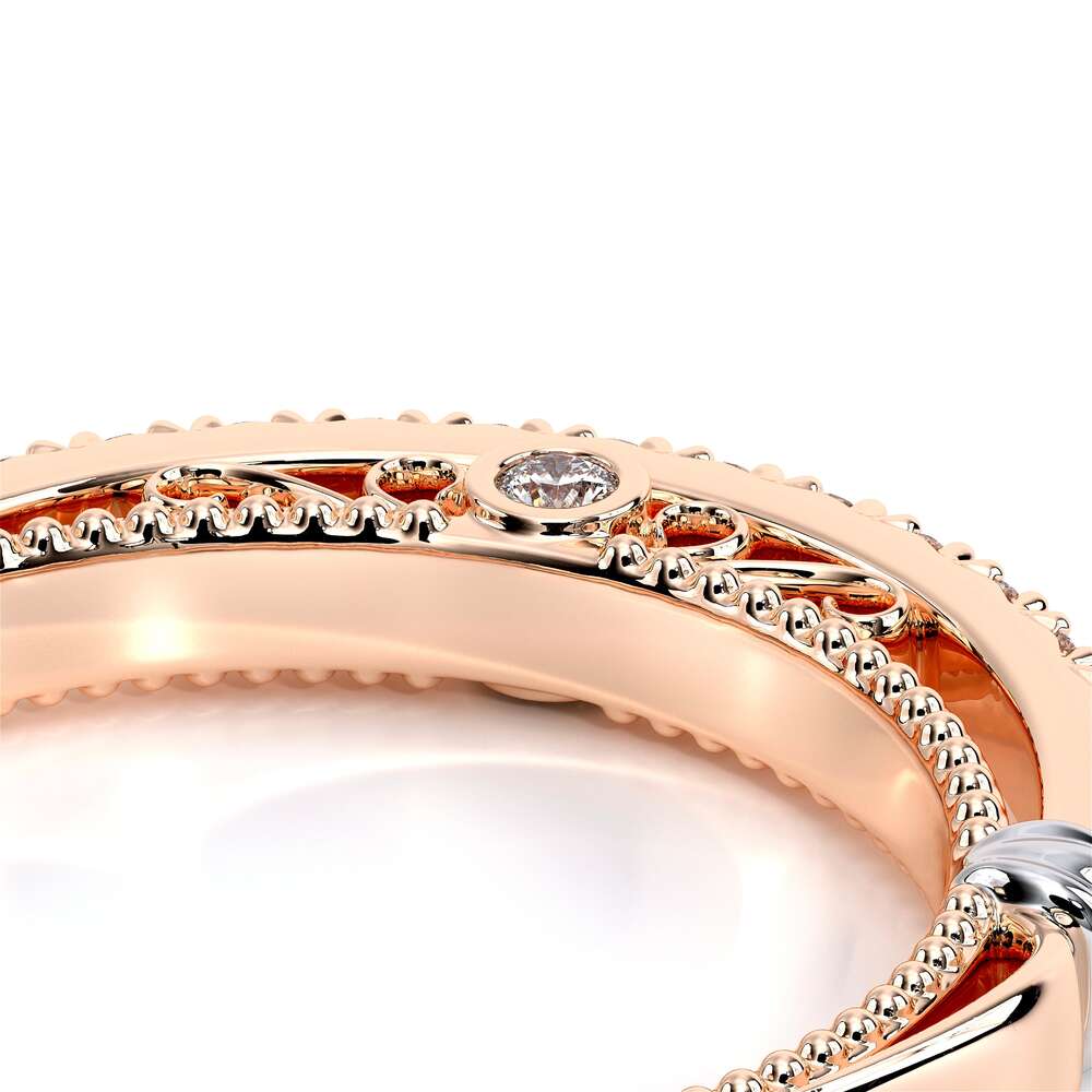 Vintage Lace Diamond Wedding Ring 14k Rose Gold - PR-122