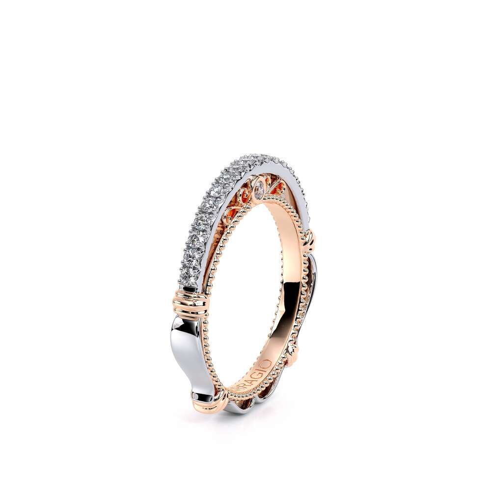 Vintage Lace Diamond Wedding Ring 18k White/Rose Gold - PR-122