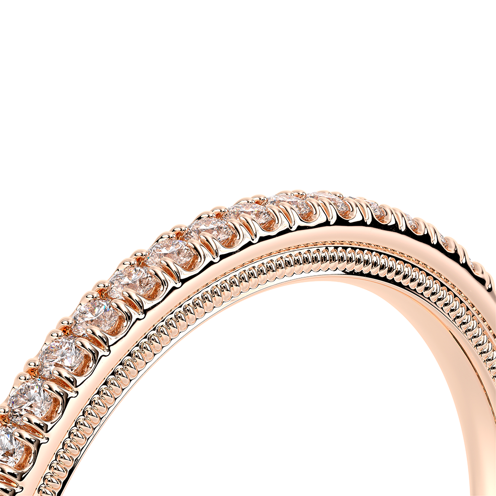 Classic Pavé Diamond Wedding Ring 14k Rose Gold - TR-120