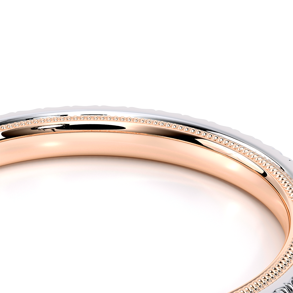 Classic Pavé Diamond Wedding Ring 14k White/Rose Gold - TR-120