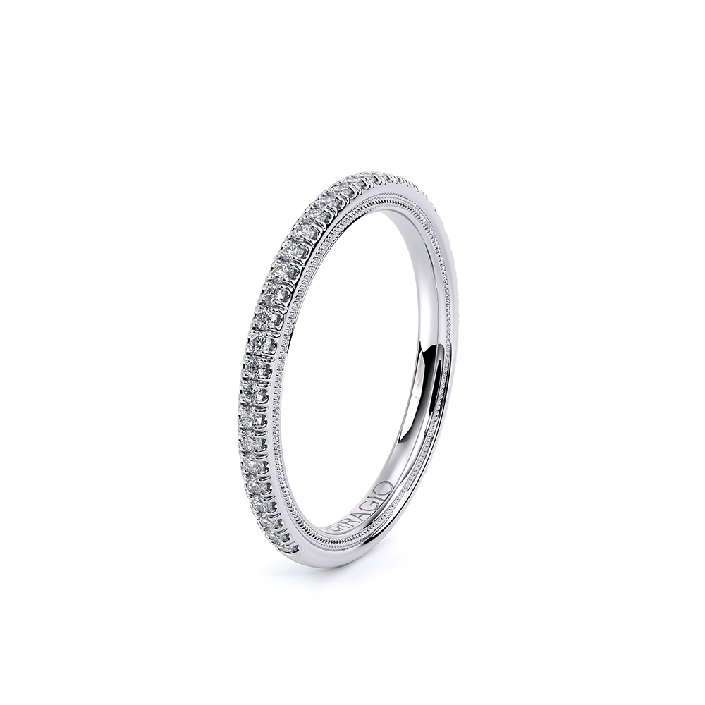 Classic Pavé Diamond Wedding Ring 14k White Gold - TR-120