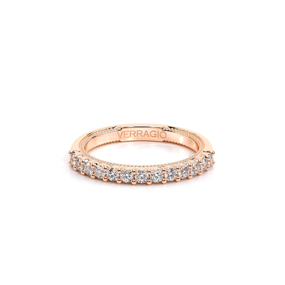 Diamond Wedding Ring 18k Rose Gold - VEN-5084