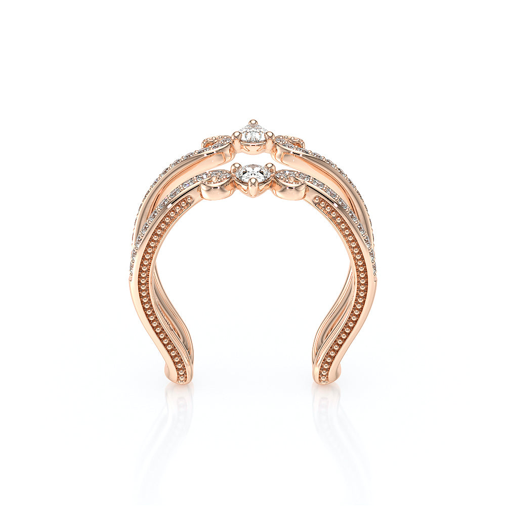 Diamond Wedding Ring Embellisher 18k Rose Gold - VNG-2040