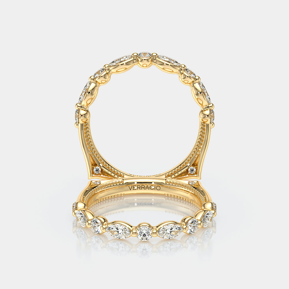 Vintage Diamond Wedding Ring 18k Yellow Gold - VNG-2202