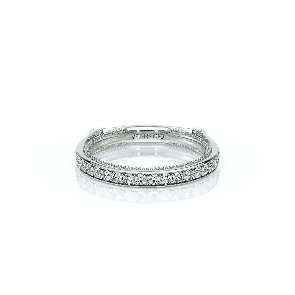Channel Set Diamond Wedding Ring Platinum - VNG-2207