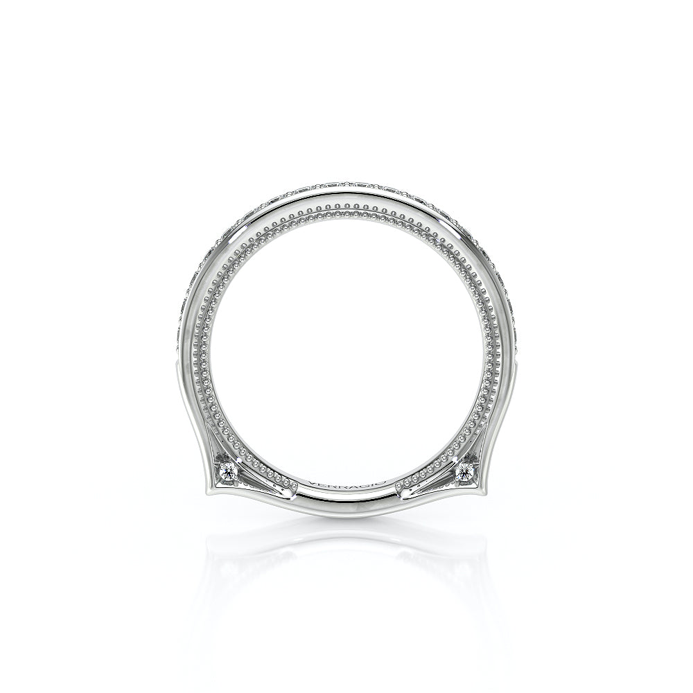 Channel Set Diamond Wedding Ring 18k White Gold - VNG-2207