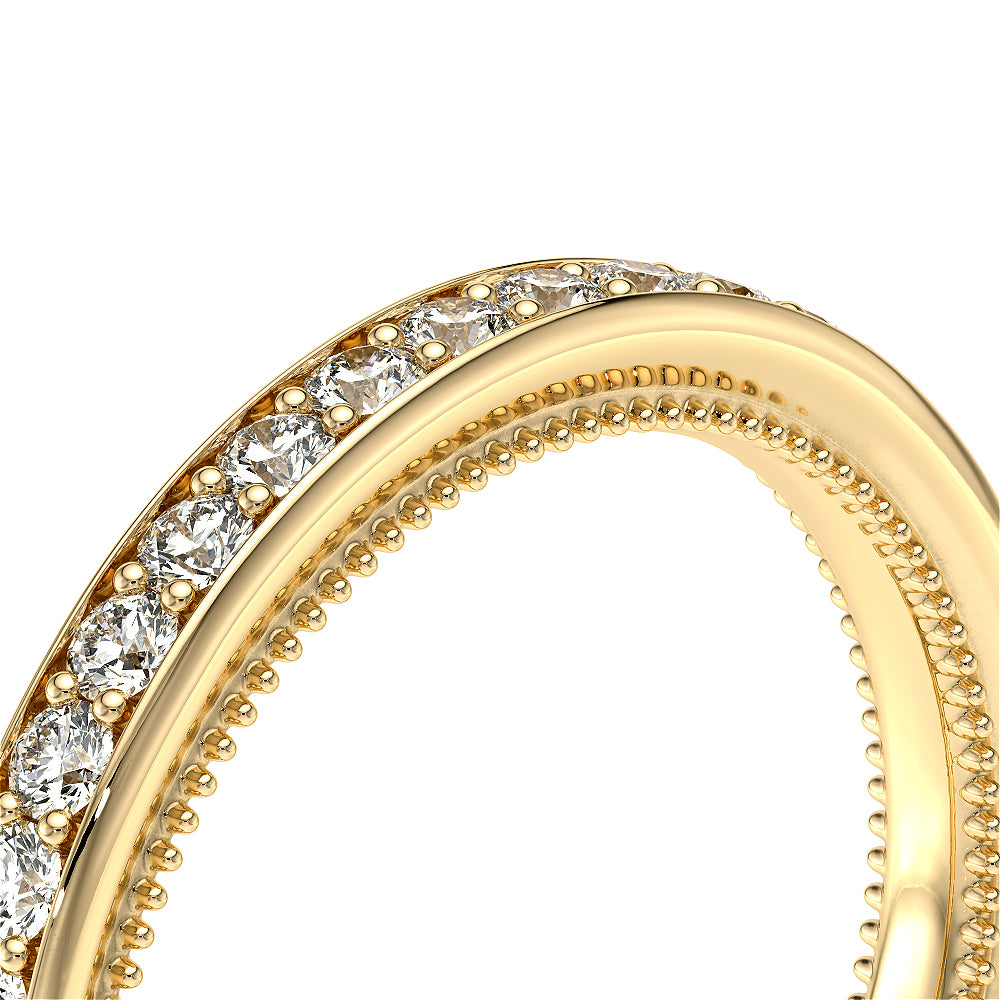 Channel Set Diamond Wedding Ring 14k Yellow Gold - VNG-2207