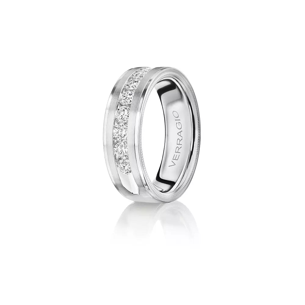 Modern Diamond Wedding Ring Platinum - VWRD-7704