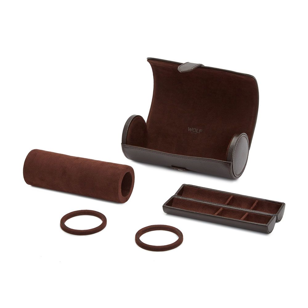 Blake Watch Roll - Brown Leather