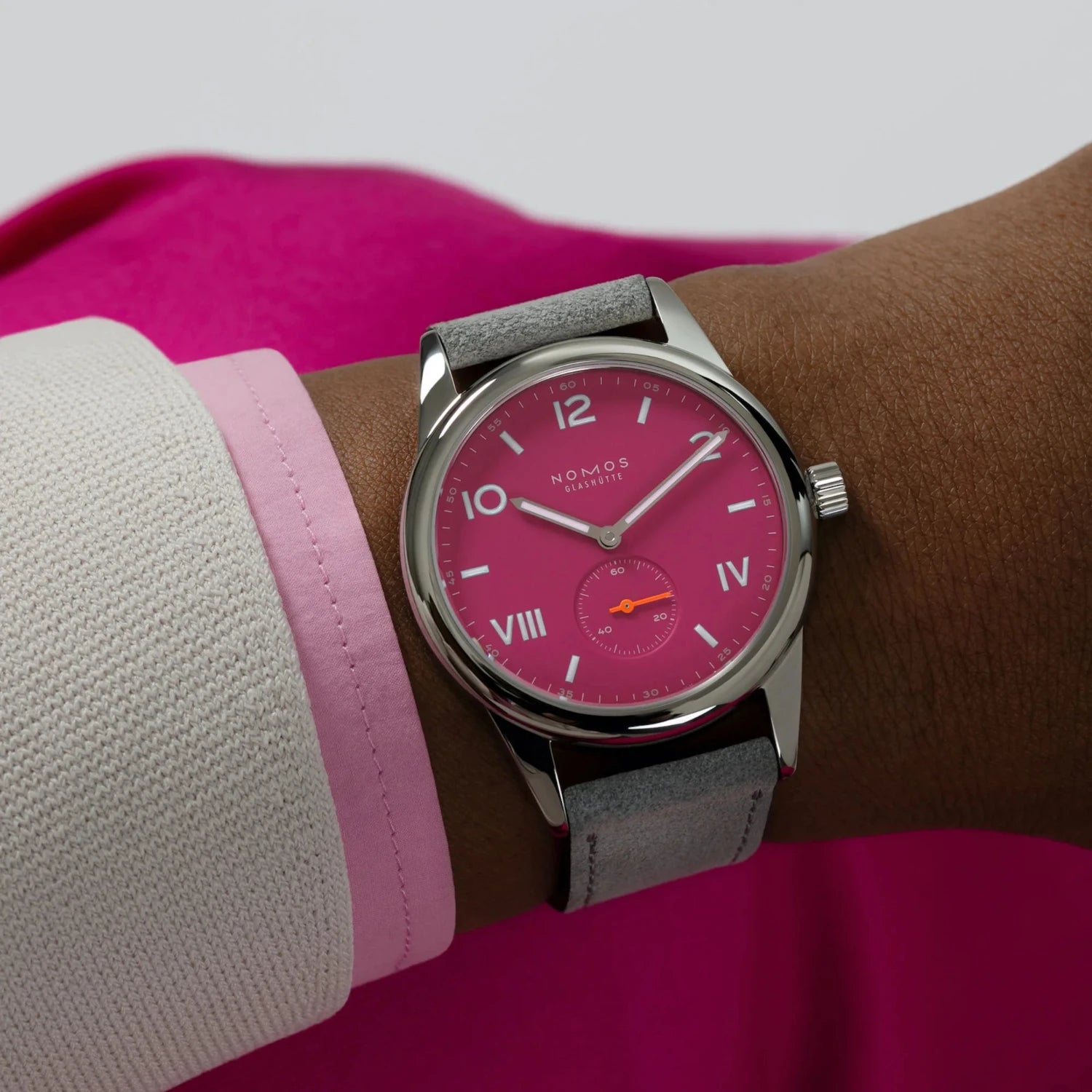 Club Campus 38mm - Deep Pink Dial on Strap