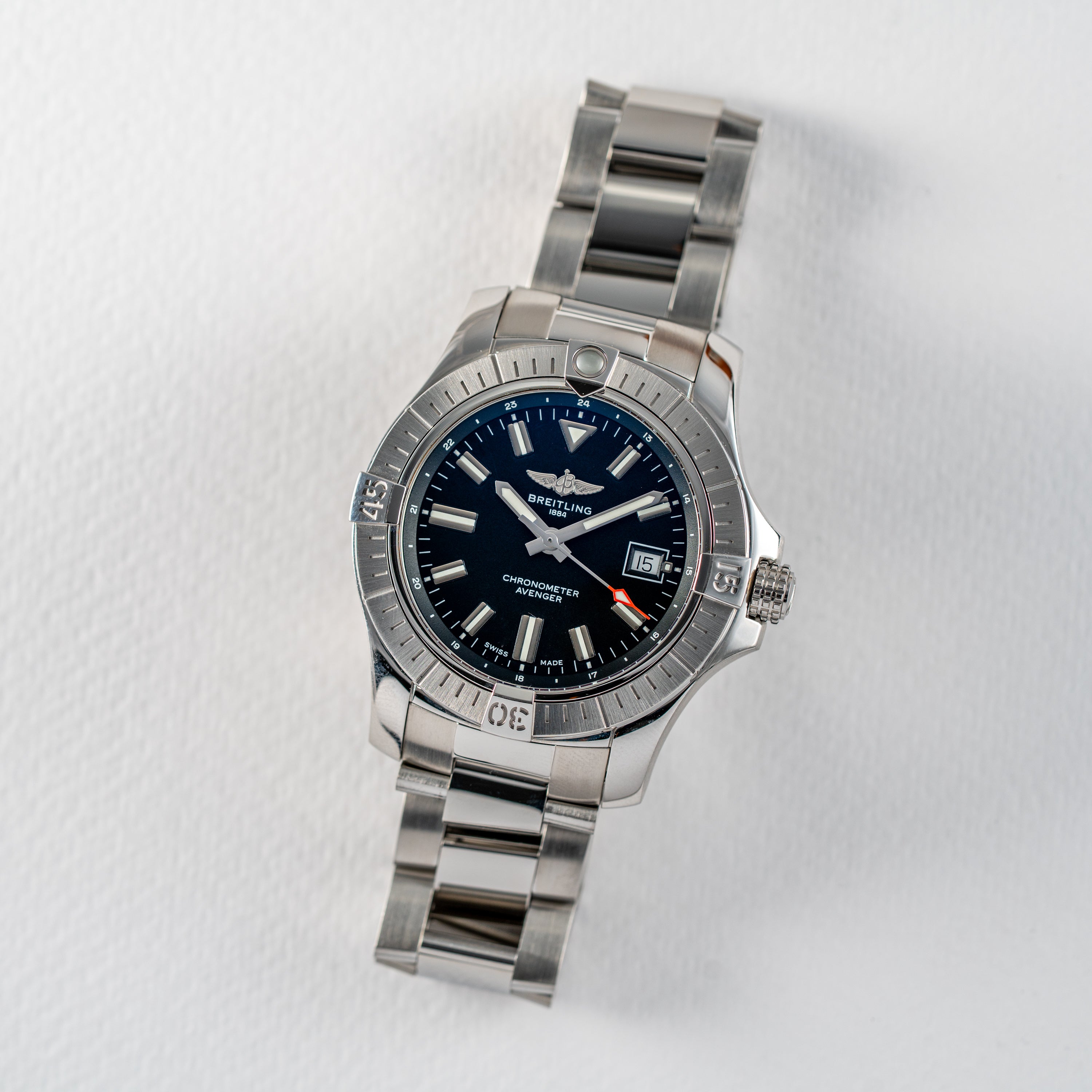 Breitling Avenger 43mm - Black Dial on Bracelet - A173B