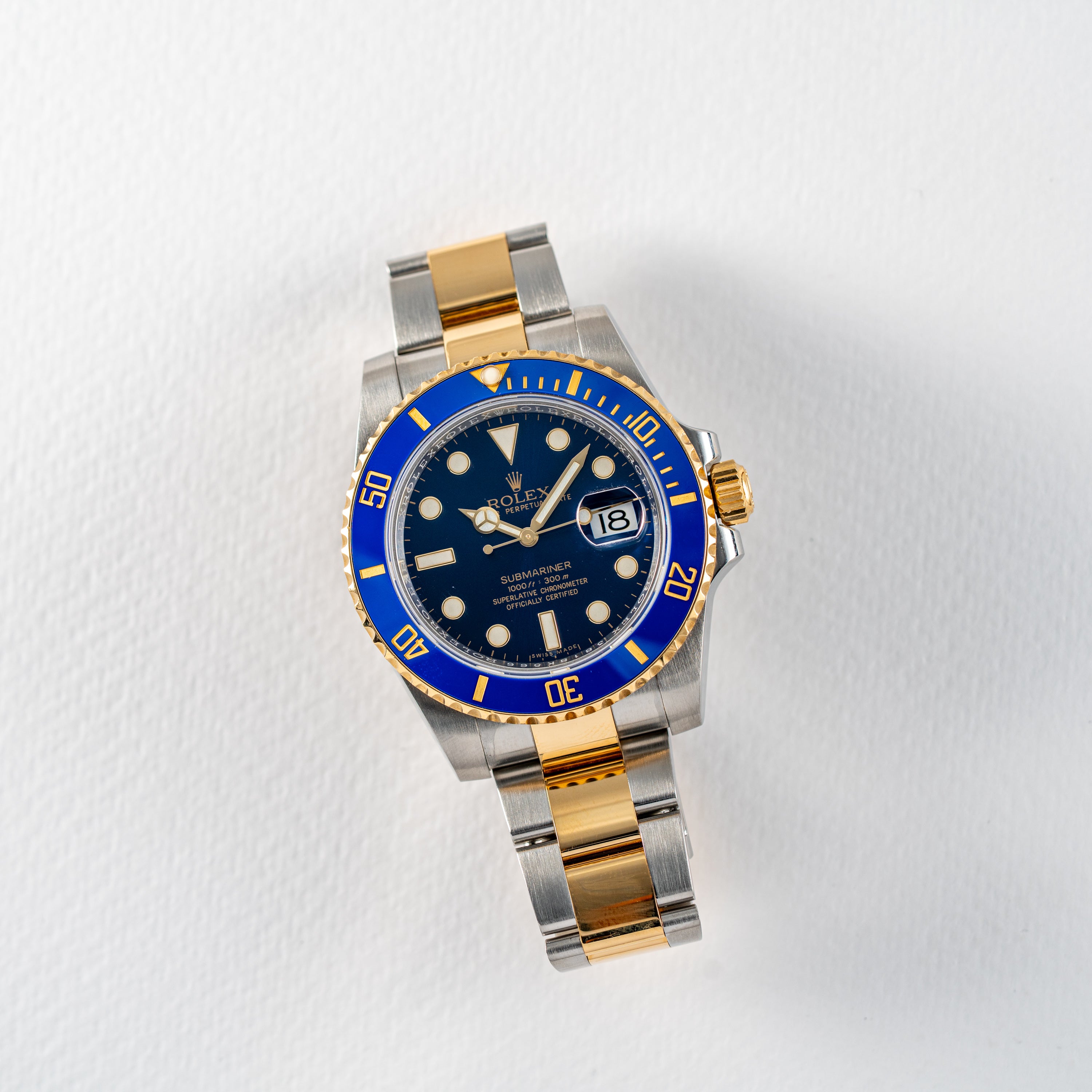 Two-Tone Rolex Submariner Date 40mm - Blue Dial on Bracelet - 116613LB