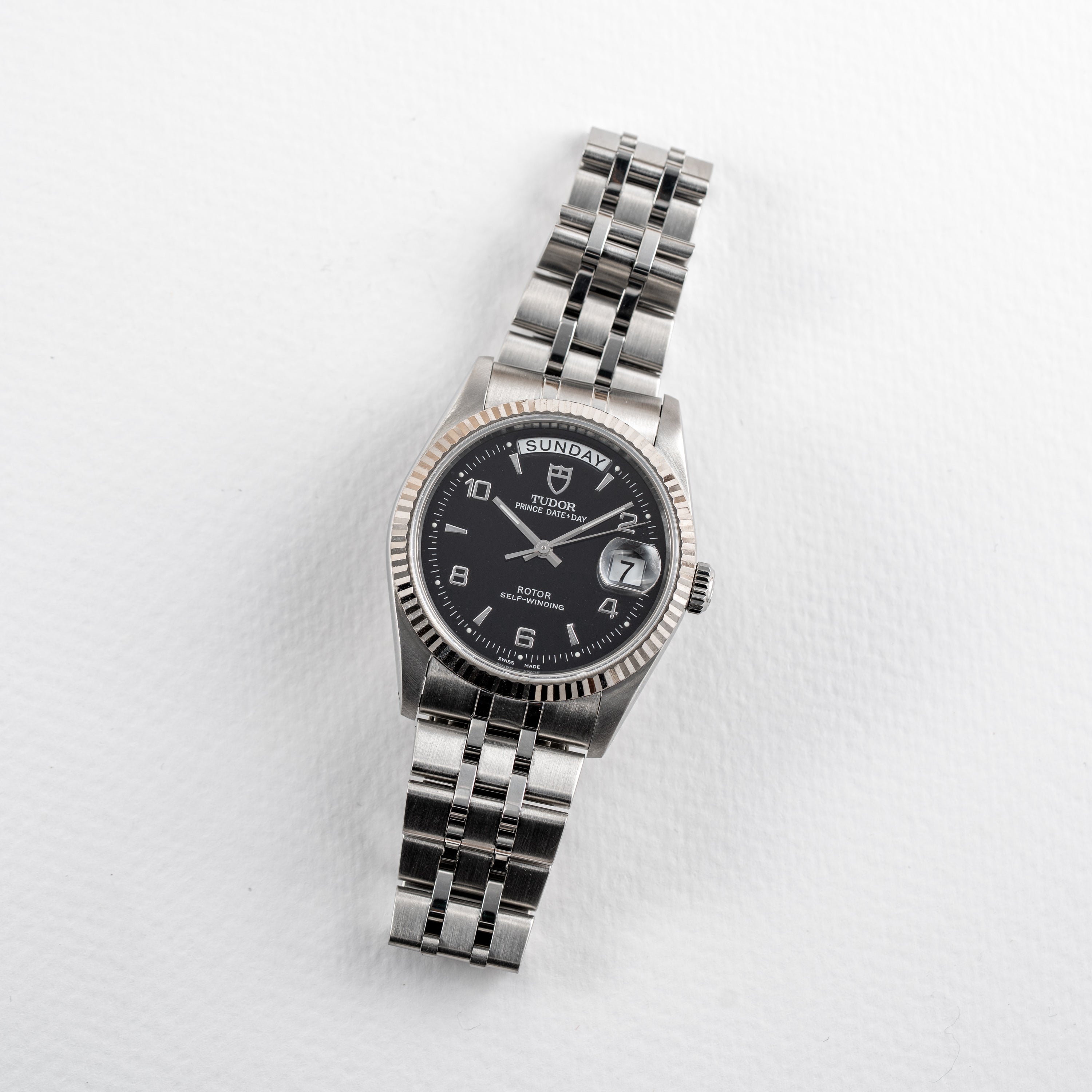 TUDOR Prince Date-Day - Black Dial on Bracelet - 76214