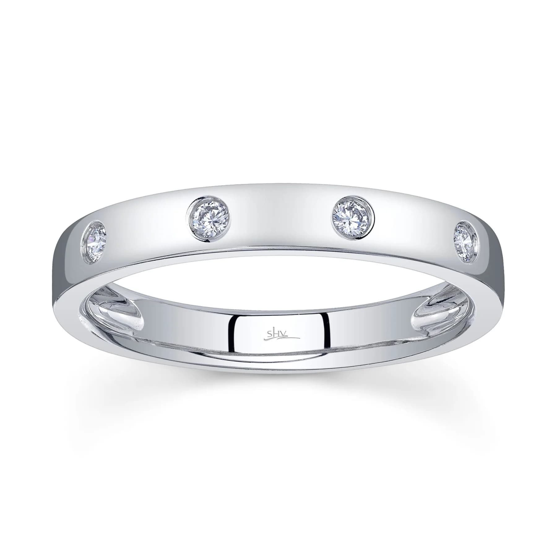 white gold diamond band