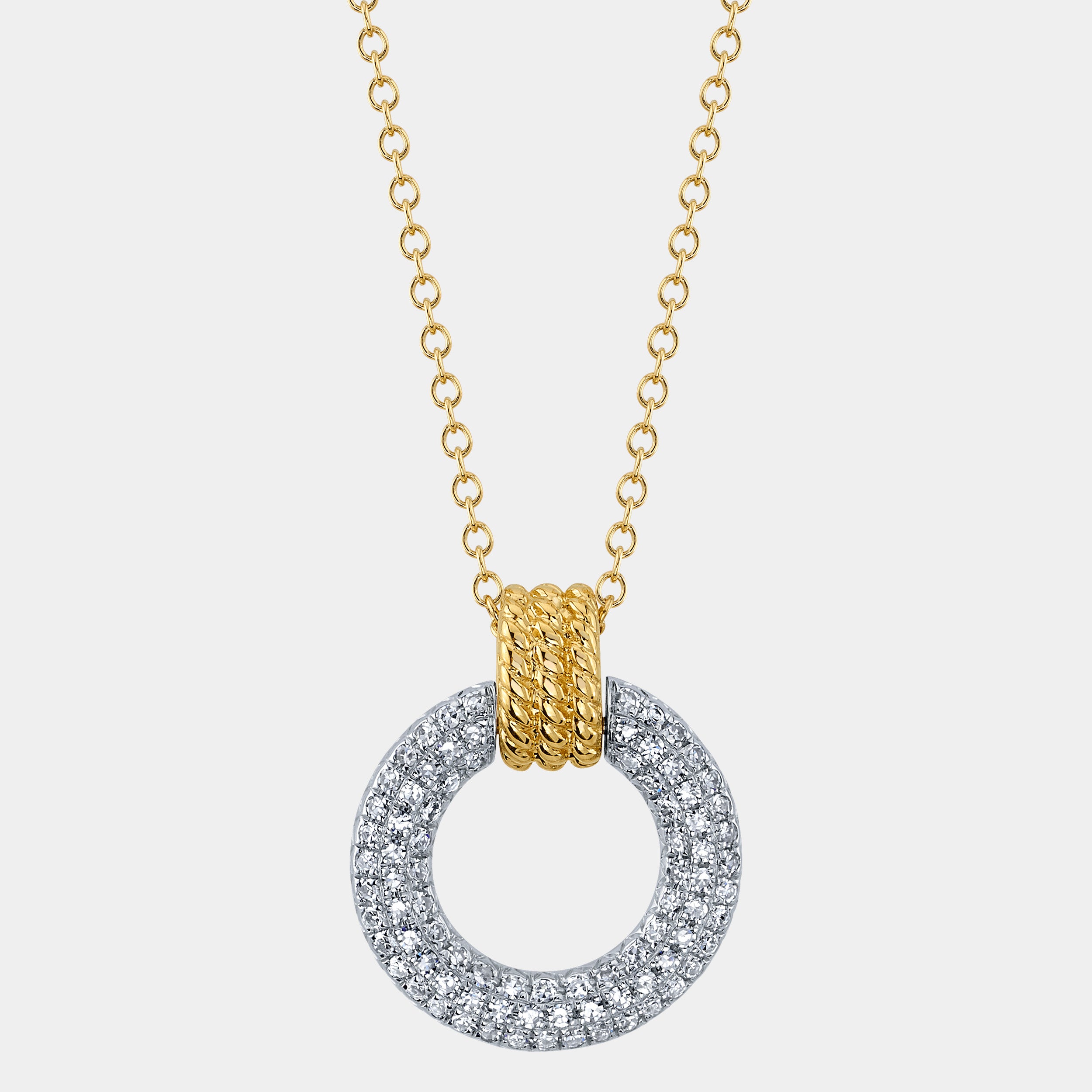 diamond circle pendant