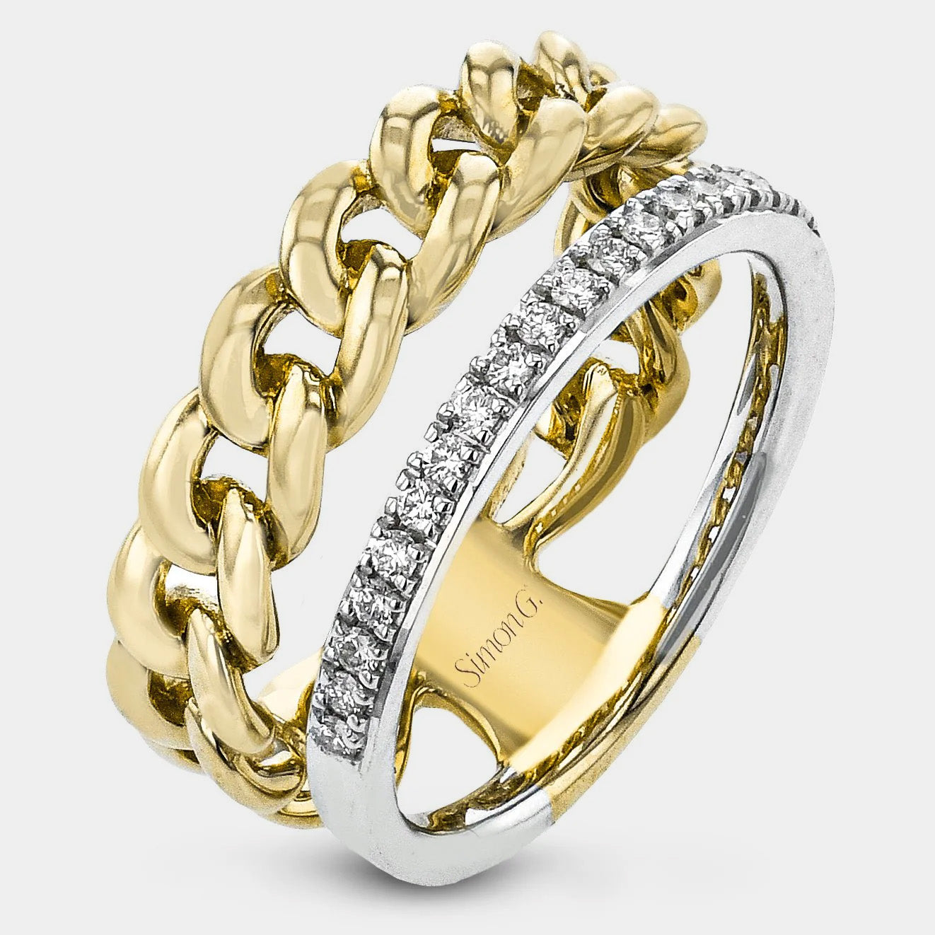 chain link diamond ring