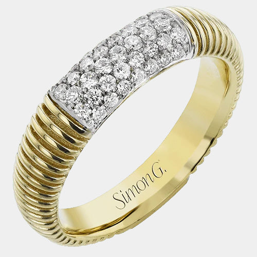 Diamond Ribbed Fashion RIng