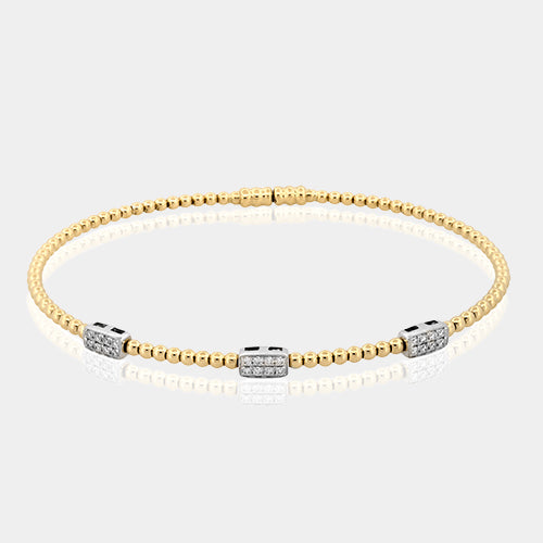 Bangle Bracelet in 18K Gold with Diamonds