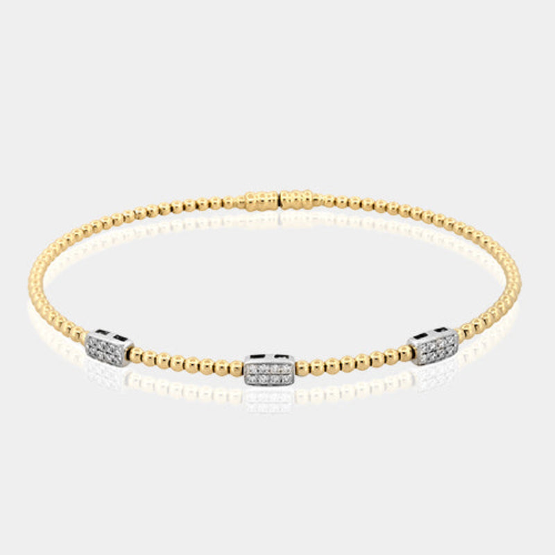 Bangle Bracelet in 18K Gold with Diamonds
