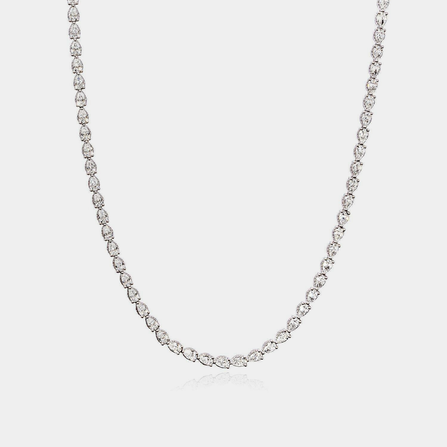 pear shaped tennis necklace