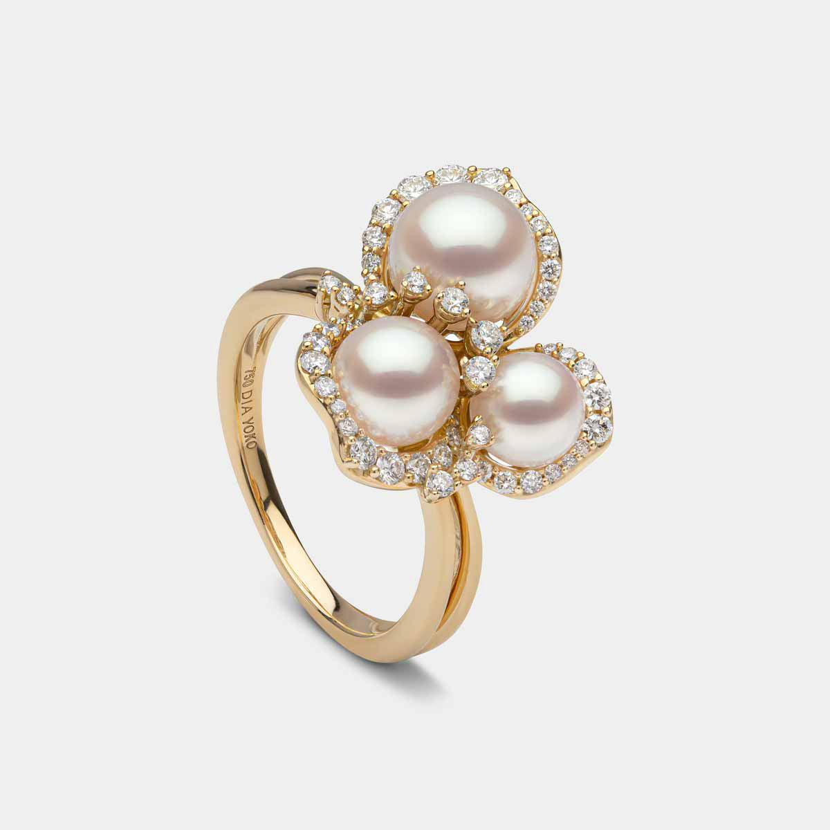 pearl and diamond ring