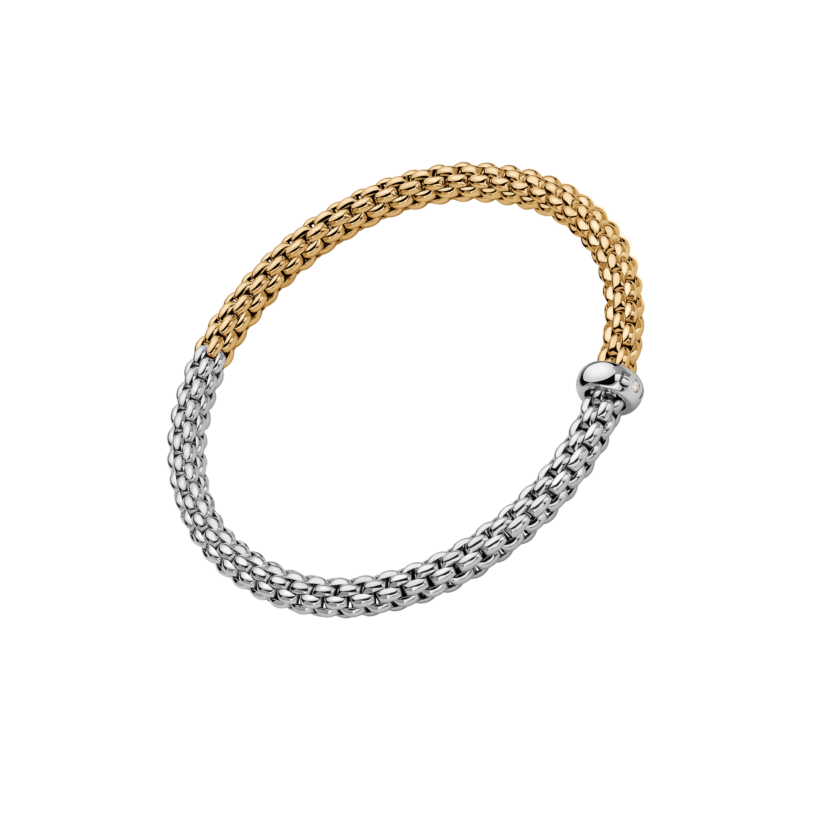 two tone mesh bracelet