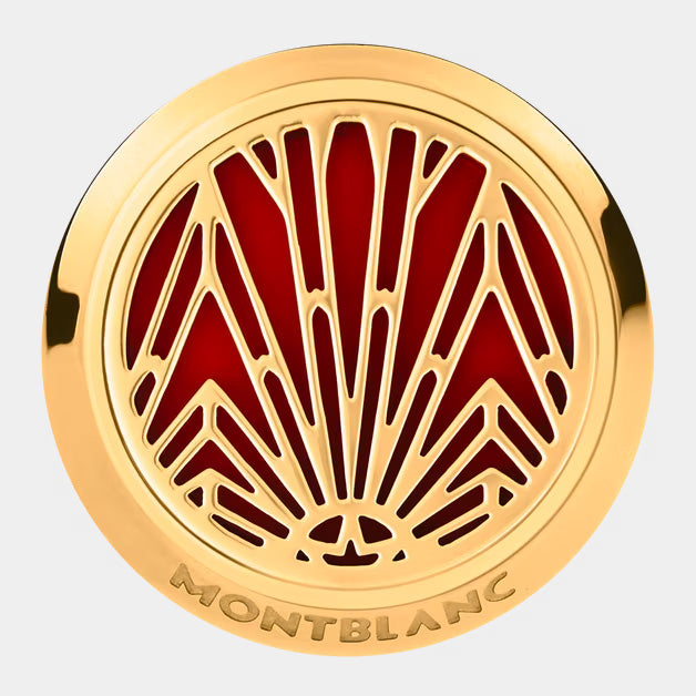 gold and red cufflinks