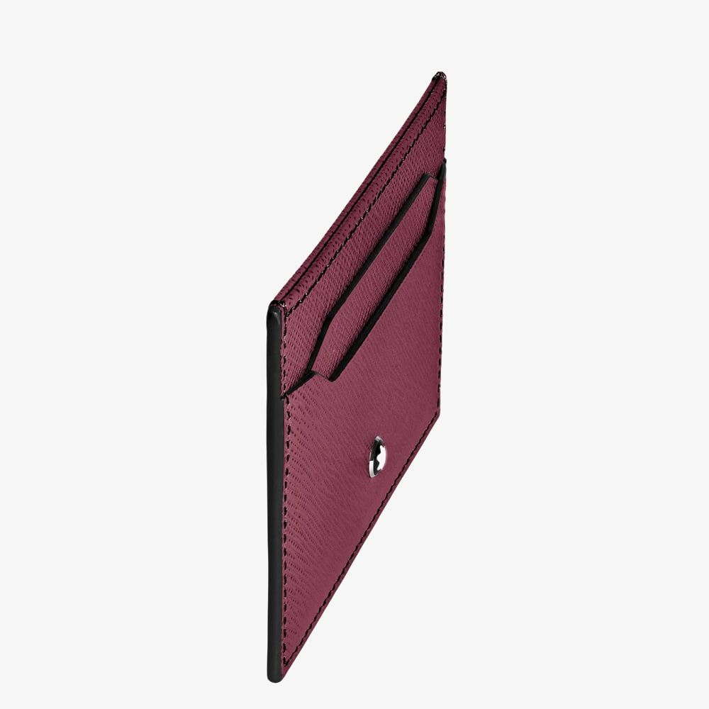 burgundy red card holder