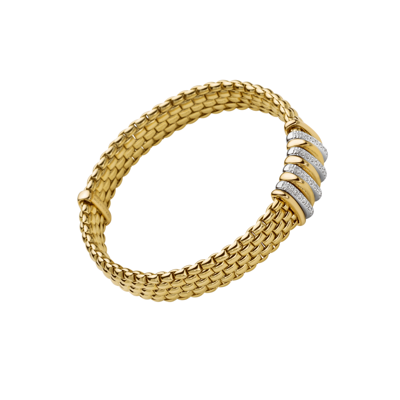 diamond two tone bracelet