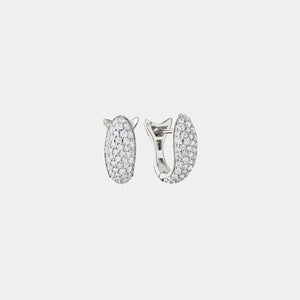 Perseverance Pavé Huggie Earrings
