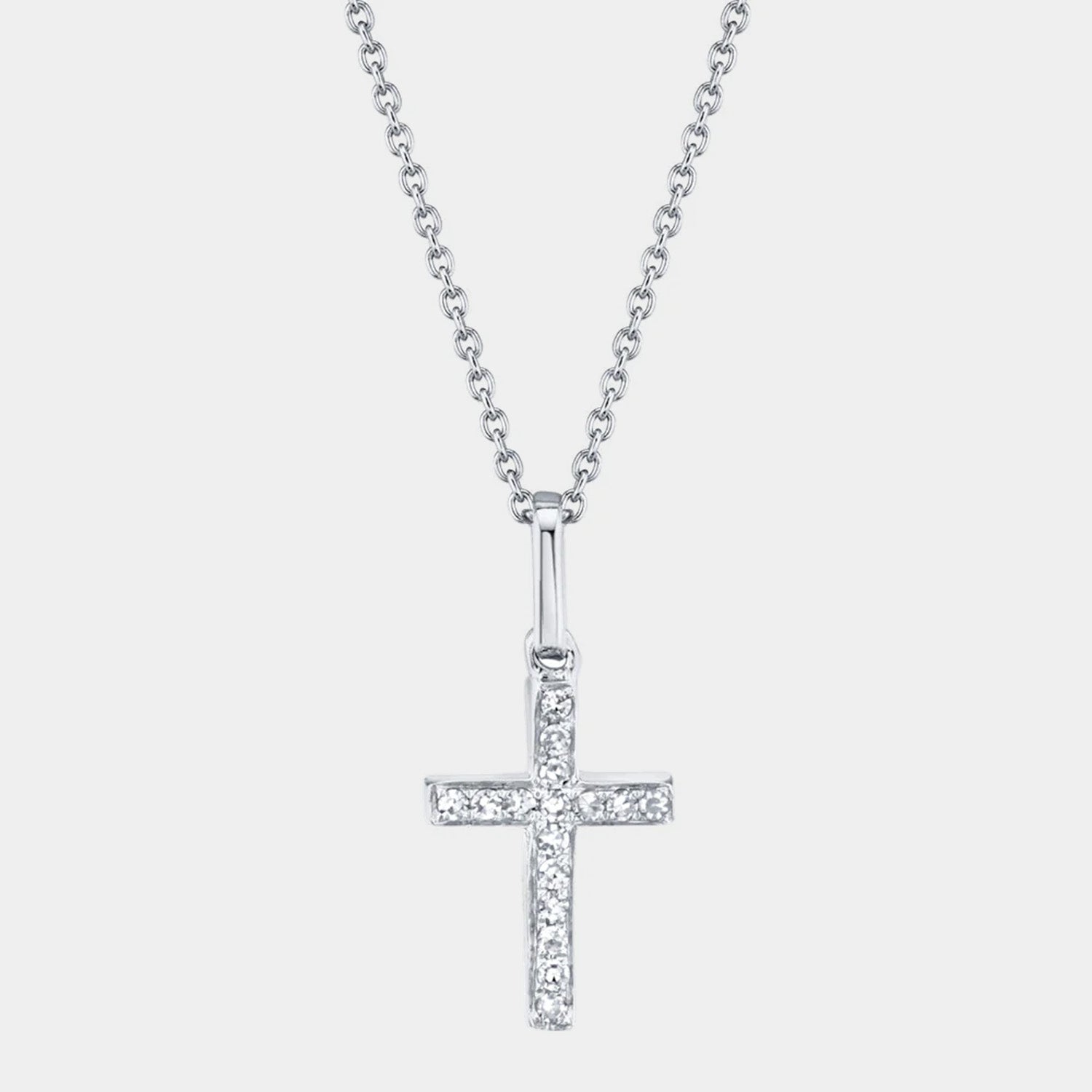 Kate Diamond White Gold Cross Necklace