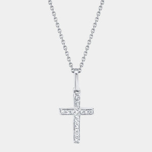 Kate Diamond White Gold Cross Necklace