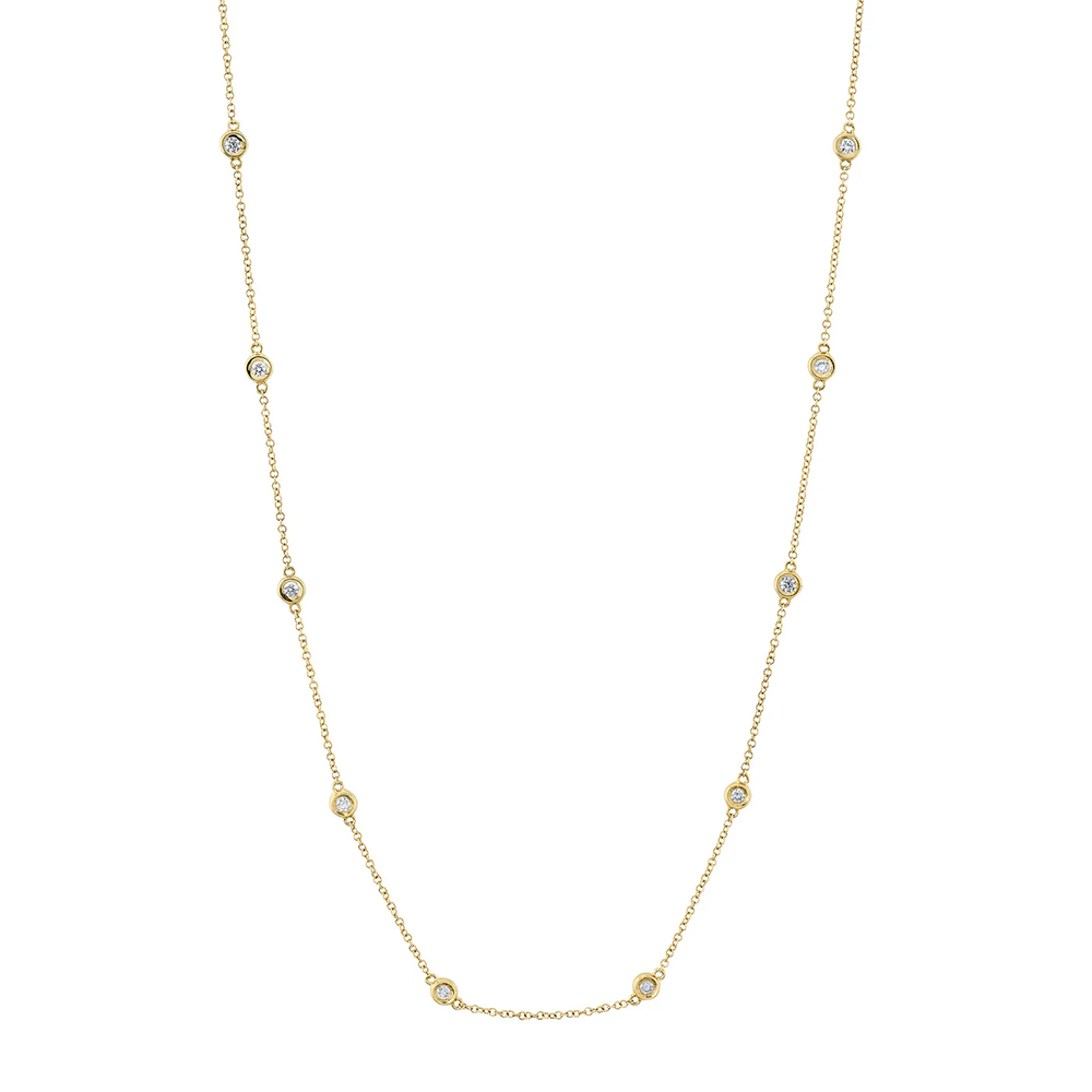 Bailey Diamond Yellow Gold By The Yard Necklace