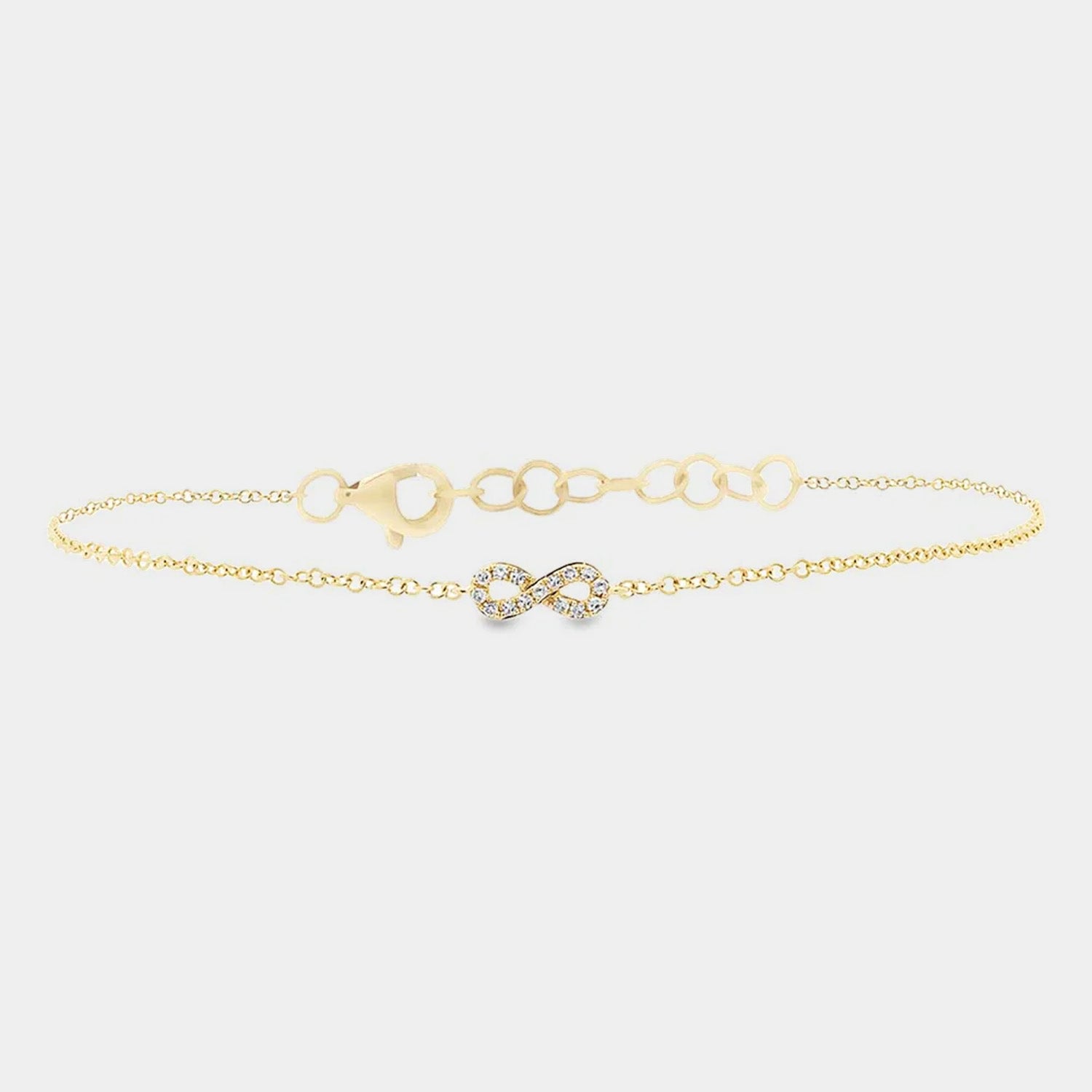 Kate Diamond Infinity Yellow Gold Bracelet
