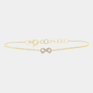 Kate Diamond Infinity Yellow Gold Bracelet